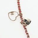 CHANEL Mini Matelasse 14 Valentine Chain Bag Lamb Skin Pink CC Auth 196341SAM-9