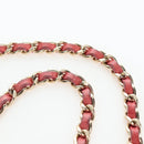 CHANEL Mini Matelasse 14 Valentine Chain Bag Lamb Skin Pink CC Auth 196341SAM-15