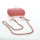 CHANEL Mini Matelasse 14 Valentine Chain Bag Lamb Skin Pink CC Auth 196341SAM-7