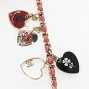 CHANEL Mini Matelasse 14 Valentine Chain Bag Lamb Skin Pink CC Auth 196341SAM-8