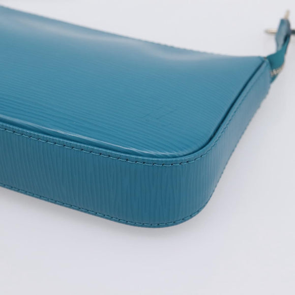 LOUIS VUITTON Epi Pochette Accessoires Pouch Cyan M40823 LV Auth 196344V