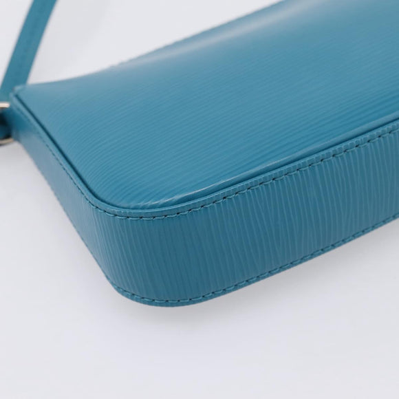 LOUIS VUITTON Epi Pochette Accessoires Pouch Cyan M40823 LV Auth 196344V