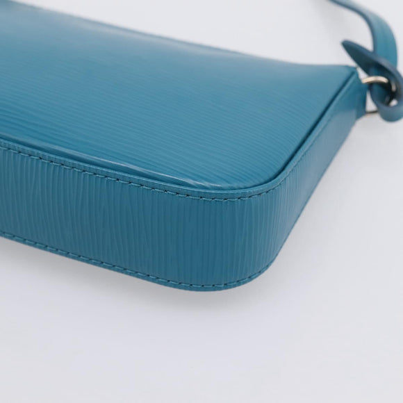 LOUIS VUITTON Epi Pochette Accessoires Pouch Cyan M40823 LV Auth 196344V