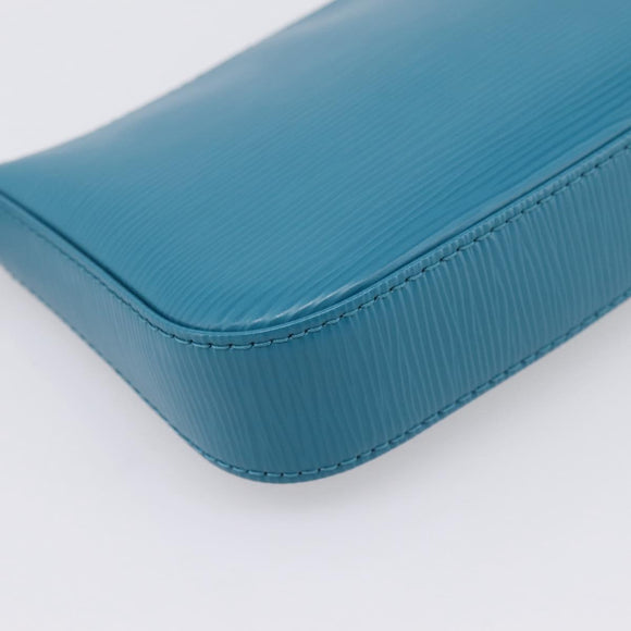 LOUIS VUITTON Epi Pochette Accessoires Pouch Cyan M40823 LV Auth 196344V