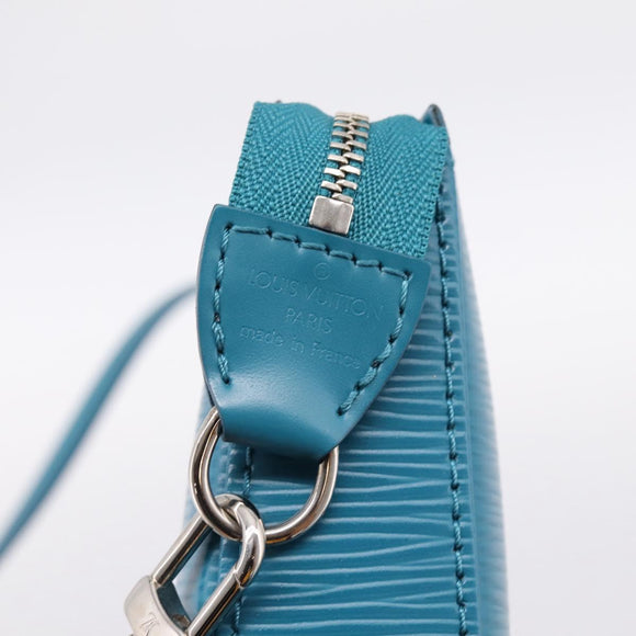 LOUIS VUITTON Epi Pochette Accessoires Pouch Cyan M40823 LV Auth 196344V