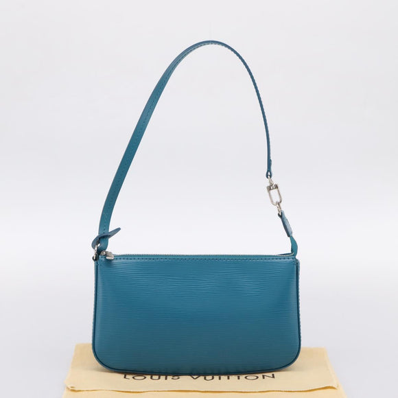 LOUIS VUITTON Epi Pochette Accessoires Pouch Cyan M40823 LV Auth 196344V