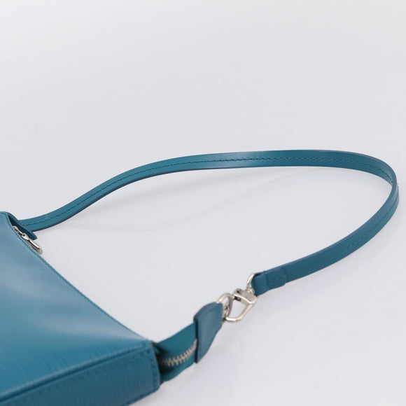 LOUIS VUITTON Epi Pochette Accessoires Pouch Cyan M40823 LV Auth 196344V