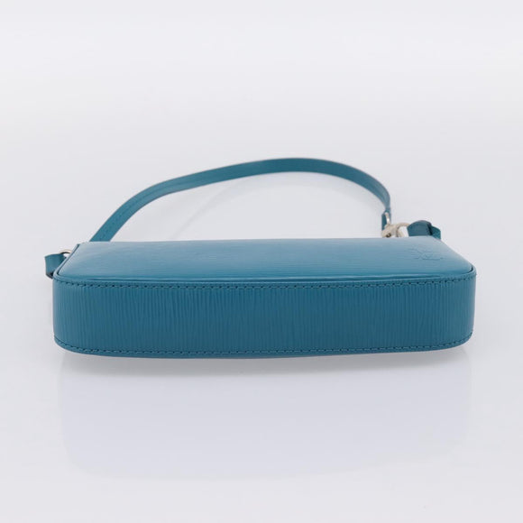 LOUIS VUITTON Epi Pochette Accessoires Pouch Cyan M40823 LV Auth 196344V