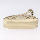 BALLY Chain Shoulder Bag Leather Gold Auth 196346-6