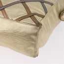 BALLY Chain Shoulder Bag Leather Gold Auth 196346-15