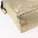 BALLY Chain Shoulder Bag Leather Gold Auth 196346-16