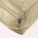 BALLY Chain Shoulder Bag Leather Gold Auth 196346-10