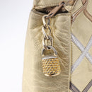 BALLY Chain Shoulder Bag Leather Gold Auth 196346-17