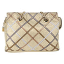 BALLY Chain Shoulder Bag Leather Gold Auth 196346-13