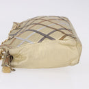 BALLY Chain Shoulder Bag Leather Gold Auth 196346-5