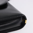 Christian Dior Hand Bag Calf Skin 2way Black Gold Auth 196348A-6
