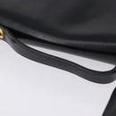 Christian Dior Hand Bag Calf Skin 2way Black Gold Auth 196348A-8