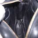 PRADA Ribbon Shoulder Bag Leather Black Gold Auth 196349A-20