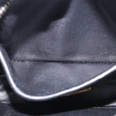 PRADA Ribbon Shoulder Bag Leather Black Gold Auth 196349A-21