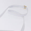 Salvatore Ferragamo Gancini Hand Bag Leather 2way White Gold Auth 196350-14