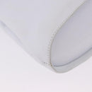 Salvatore Ferragamo Gancini Hand Bag Leather 2way White Gold Auth 196350-15