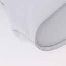 Salvatore Ferragamo Gancini Hand Bag Leather 2way White Gold Auth 196350-17
