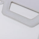 Salvatore Ferragamo Gancini Hand Bag Leather 2way White Gold Auth 196350-7