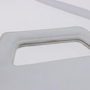 Salvatore Ferragamo Gancini Hand Bag Leather 2way White Gold Auth 196350-8