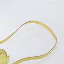 Salvatore Ferragamo Gancini Hand Bag Leather 2way Yellow Silver Auth 196351-10
