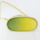 Salvatore Ferragamo Gancini Hand Bag Leather 2way Yellow Silver Auth 196351-12