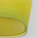 Salvatore Ferragamo Gancini Hand Bag Leather 2way Yellow Silver Auth 196351-13