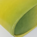 Salvatore Ferragamo Gancini Hand Bag Leather 2way Yellow Silver Auth 196351-14