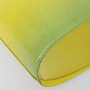 Salvatore Ferragamo Gancini Hand Bag Leather 2way Yellow Silver Auth 196351-16