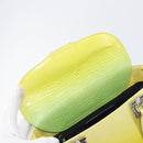 Salvatore Ferragamo Gancini Hand Bag Leather 2way Yellow Silver Auth 196351-18
