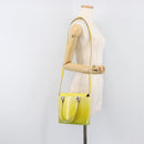 Salvatore Ferragamo Gancini Hand Bag Leather 2way Yellow Silver Auth 196351-25
