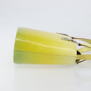 Salvatore Ferragamo Gancini Hand Bag Leather 2way Yellow Silver Auth 196351-4