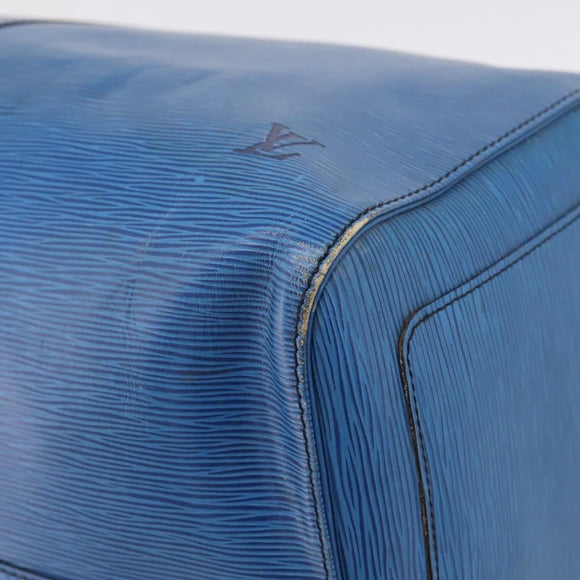 LOUIS VUITTON Epi Keepall 60 Boston Bag Blue M42945 LV Auth 196353A