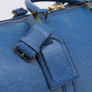 LOUIS VUITTON Epi Keepall 60 Boston Bag Blue M42945 LV Auth 196353A-17