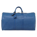 LOUIS VUITTON Epi Keepall 60 Boston Bag Blue M42945 LV Auth 196353A-13