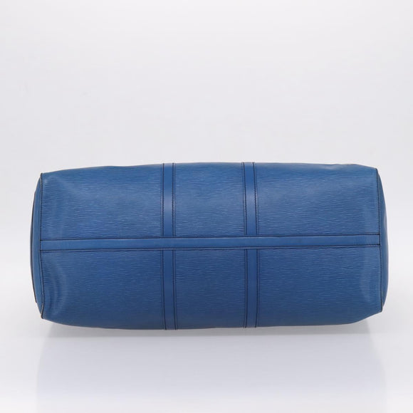 LOUIS VUITTON Epi Keepall 60 Boston Bag Blue M42945 LV Auth 196353A