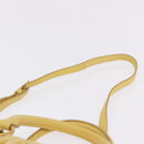 Miu Miu Matelasse Hand Bag Lamb Skin 2way Yellow Gold Auth 196355M-10