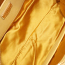 Miu Miu Matelasse Hand Bag Lamb Skin 2way Yellow Gold Auth 196355M-21