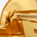 Miu Miu Matelasse Hand Bag Lamb Skin 2way Yellow Gold Auth 196355M-24