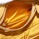 Miu Miu Matelasse Hand Bag Lamb Skin 2way Yellow Gold Auth 196355M-25