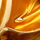 Miu Miu Matelasse Hand Bag Lamb Skin 2way Yellow Gold Auth 196355M-26