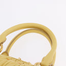 Miu Miu Matelasse Hand Bag Lamb Skin 2way Yellow Gold Auth 196355M-8