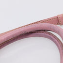 Miu Miu Hand Bag Leather 2way Pink Gold Auth 196356-9