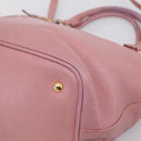 Miu Miu Hand Bag Leather 2way Pink Gold Auth 196356-18
