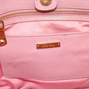 Miu Miu Hand Bag Leather 2way Pink Gold Auth 196356-20