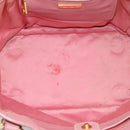 Miu Miu Hand Bag Leather 2way Pink Gold Auth 196356-11